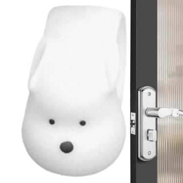 Imagem de Protetor de parede para maçanetas de porta, almofada de silicone silencioso, almofada anticolisão de fácil instalação para apartamento, banheiro, hotel, restaurante, dormitório, cozinha