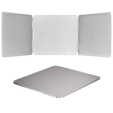 Imagem de Tela dobrável antiaderente para salpicos de graxa de aço inoxidável para fogão e frigideira, à prova de óleo, à prova de respingos, ferramenta de cozinha com design de 3 lados para fácil cozimento e