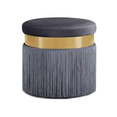 Imagem de Espreguiçadeira, apoio forte e de madeira, apoio estofado para pés otomanfe cadeira sofá banquinho capa de tecido flanela removível confortável