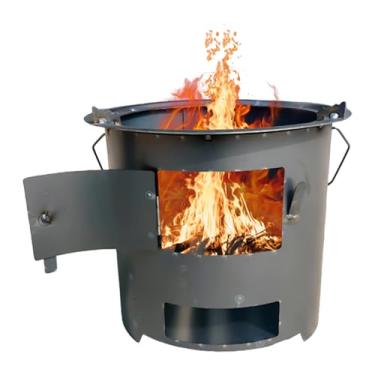 Imagem de Fogão a Lenha | Cozinha Ao Ar Livre E Suprimentos Para Vida Fora Da Rede | Fogão de Camping Rocket para Exterior | Para Sobrevivência Caminhada Viagem Com Autocaravana Exterior Fogueira Pátio