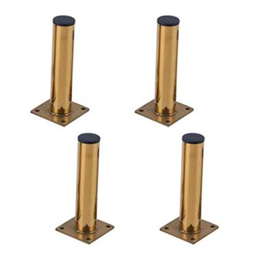Imagem de SENNIAN Pernas de móveis, pernas de sofá de aço inoxidável, pernas de móveis de metal, pé de proteção aumentada de 10 cm a 18 cm, pés de mesa de centro, suporte de acessórios de cama de hardware, um