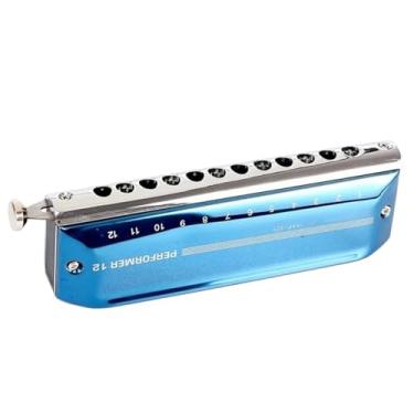 Imagem de Gaita Profissional Desempenho Profissional Tipo 12 Furos 48 Tons Gaita Cromática (B)