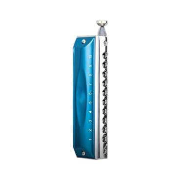 Imagem de Gaita profissional com 10 furos Chromatic Harmonica C Key Desempenho profissional (azul)