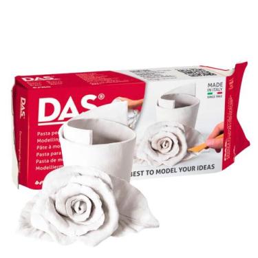 Imagem de Massa de Modelar Cerâmica Fria DAS Branca 1kg, Branco, 1KG