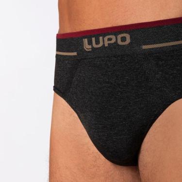 Imagem de Cueca Lupo Slip Sem Costura 624-003, Preto mescla, P