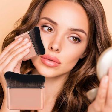 Imagem de Pincel autobronzeador, autobronzeador profissional, Kabuki, pó, base, blush, sombra, bronzeador, escova de rosto e corpo