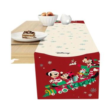 Imagem de Caminho De Mesa De Natal Mickey Minnie Boneco De Neve Para Reuniões Fa
