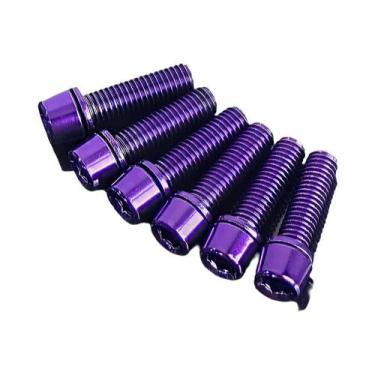 Imagem de Parafusos De Guidão De Bicicleta M5x18mm 6/8pcs Aço Liga Chave Allen D
