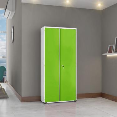 Imagem de Armário Aço Escritório Fechadura 3 Prateleiras EA303 Verde