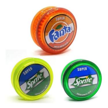 Imagem de Yoyo Profissional De Rolamento Eixo Fixo Coca Kit Com 3 Ioio - YoyoBra