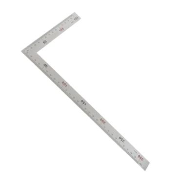 Imagem de Fafeicy Régua de ângulo Reto de Aço Inoxidável Premium, Escala Dupla para ângulos Internos e Externos, Wordon Vermelho e Preto, Alta Dureza, Dados Fáceis de Ler, Design de Dois Braços para (#01)
