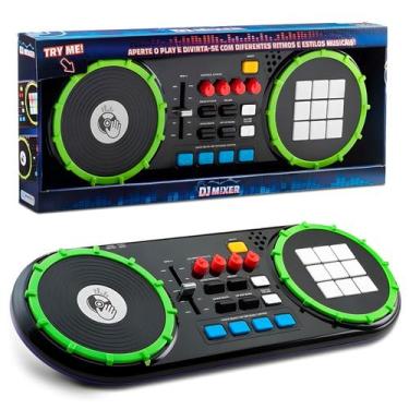 Imagem de Brinquedo Mesa de DJ Infantil Simulador Musical DJ Mixer Com Painel LE
