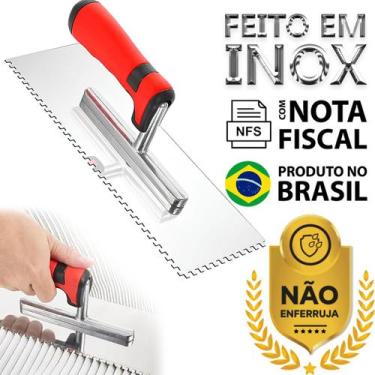 Imagem de Desempenadeira Dentada Dentes Fino 4mm Forte Soldada Sem Parafuso Aço 