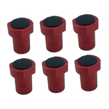 Imagem de Baoblaze Conjunto de 6 grampos de em liga de alumínio para marcenaria, Vermelho 20mm