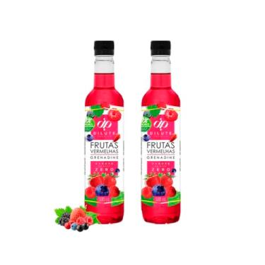 Imagem de Kit 2 Xarope Para Soda Italiana E Drinks Dilute Zero Açúcar (Frutas Vermelhas)