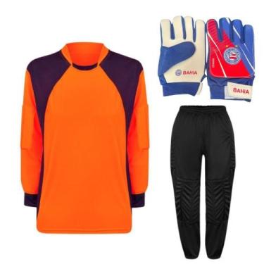 Imagem de Kit De Goleiro TRB + Luva De Goleiro Infantil Bahia DRB Goalkeeper - D