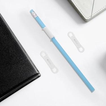 Imagem de 4 porta-canetas magnéticas de silicone, suporte portátil multifuncional, acessório de escritório (branco)