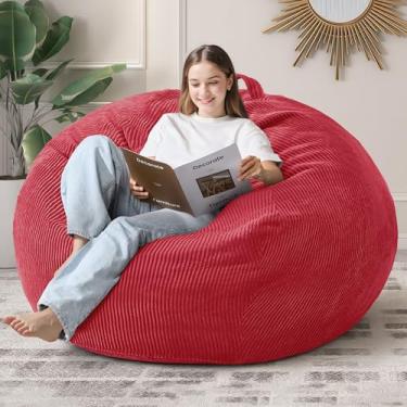 Imagem de Cadeira de pufe de 1,8 m em gota para adultos com espuma viscoelástica lavável na máquina para sala de estar, quarto