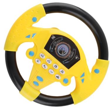 Imagem de Cosiki Brinquedo Interativo de Volante Copiloto Infantil Com Música Dinâmica para Desenvolvimento de Movimentos Corporais, Som de Carro e Ventosa para Idades de 1 a 3 Anos (Amarelo)