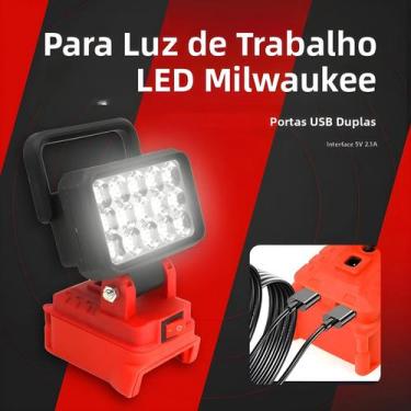 Imagem de Lanterna LED Portátil M18 Sem Fio, Holofote Manual Para Trabalho Ao Ar