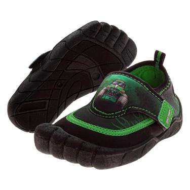 Imagem de Sapatos aquáticos para meninos, Homem-Aranha, Carros, Relâmpago, McQueen, Monster Jam, Meias Aquáticas de Secagem Rápida Praia Piscina Tamanhos: 5-10 Criança 11-12 Criança Pequena, Preto/Verde, 9-10