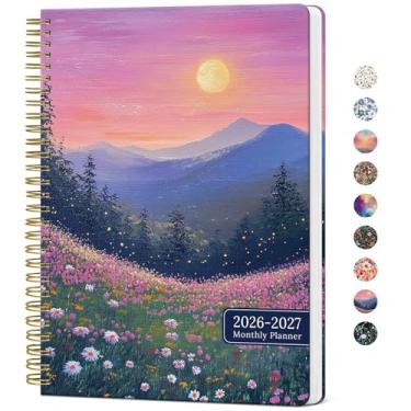 Imagem de Agenda mensal 2026-2027, calendário estético de 2 anos, 24 meses de janeiro de 2026 a dezembro de 2027, agenda mensal de 26 a 27, perfeita para escola, escritório, casa, 17,8 x 25,4 cm - Twilight