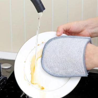 Imagem de Luvas reutilizáveis que não arranham panos de limpeza eficazes de cozinha para louças, ferramentas de lavagem duráveis com vários pacotes