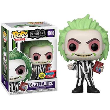 Imagem de Funko POP! Movies #1010 - Beetlejuice [Handbook of The Recently Deceased GITD] NYCC 2020 Shared Exclusive