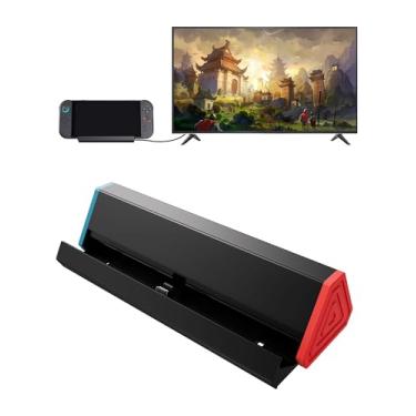 Imagem de Antank Base de TV para Nintendo Switch 2, estação de ancoragem de carregamento portátil com adaptador HDMI 4K @120Hz/porta tipo C/porta USB, base de carregamento de substituição para Switch2 (para