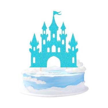 Imagem de Topo De Bolo Castelo De Princesa Para Aniversário De Meninas E Chá De 