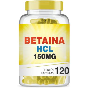 Imagem de Cloridrato de Betaina HCL 150mg com 120 cápsulas