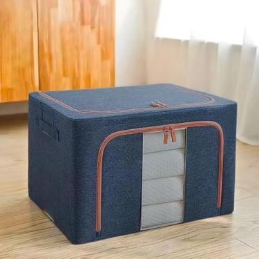 Imagem de Caixa Organizadora De Roupas Multiuso Dobrável -nas cores AZUL/AZUL ESCURO E VERDE para quem precisa de praticidade e organização no dia a dia.