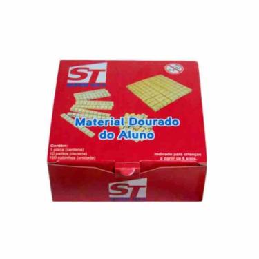 Imagem de Material Dourado 111 peças em madeira - Caixa de Papelão - Supertela A