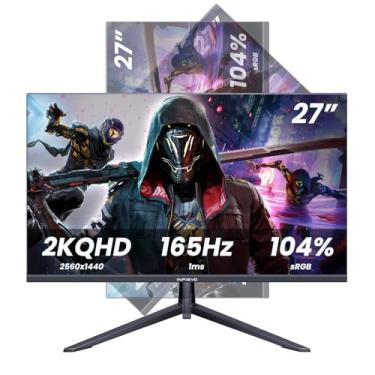 Imagem de INFIEVO Monitor de Jogos 27 Polegadas QHD 1440P 165Hz VA 1ms Alto-Falantes Embutidos, FreeSync, PC Ultrafino, VESA, Inclinação Ajustável, Suporte