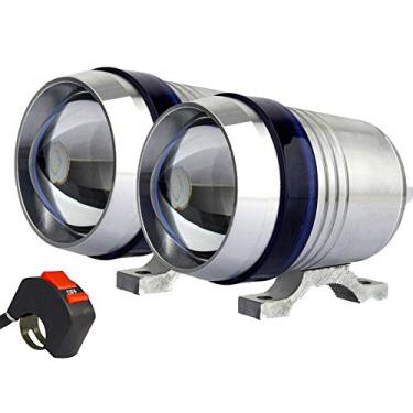 Imagem de Kit 2 Faróis Milha Universal Led Cree U5 Auxiliar Moto KGT820 - Lorben