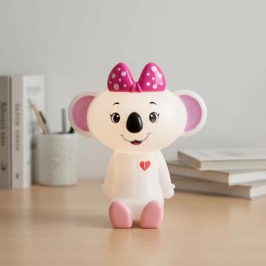 Imagem de Lilica Luminária Mesa Abajur Infantil Menina Decoracao Branco e Rosa