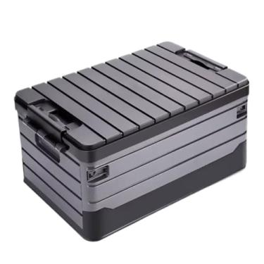 Imagem de Armazenamento Caixa de armazenamento de porta-malas de carro de plástico PP dobrável: organizador multifuncional de veículos 50-60L(Flat cover trumpet)