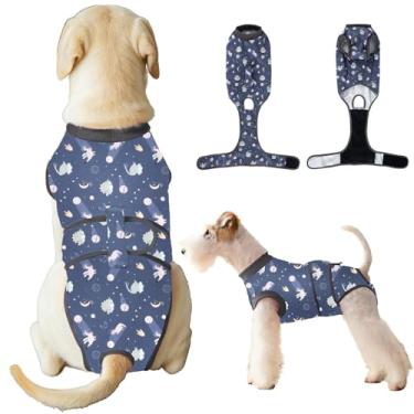 Imagem de Aimydog Traje de recuperação de cirurgia para cães, macacão de cachorro macho fêmea para castração, macacão respirável antilambida para cães pequenos, médios e grandes e gatos
