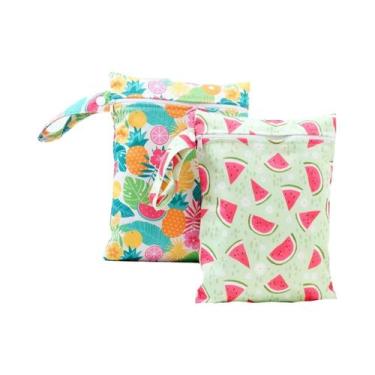 Imagem de Mini Bolsa De Fraldas Para Bebê Impermeável Reutilizável Lavável Elinf