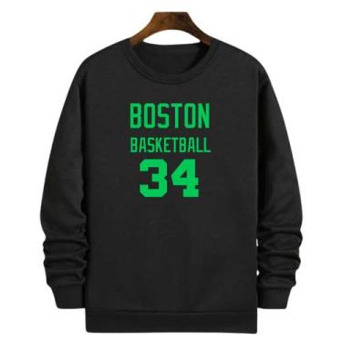 Imagem de Blusa Moletom Gola Basquete Boston Basketball número 34 - Loja Click C
