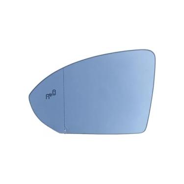Imagem de Aviso de ponto cego do carro grande angular espelho retrovisor vidro aquecido lente compatível com vw golf 7 lamdo touran l jetta mk7(Left)