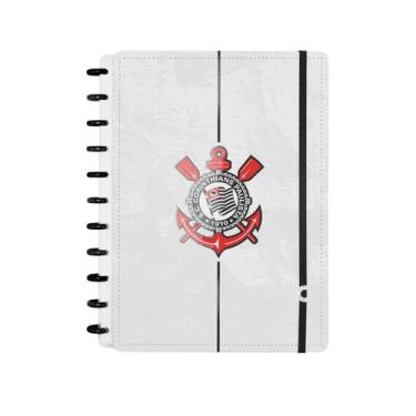 Imagem de Caderno Inteligente Corinthians Fiel Timão Ci Branco Tamanho Grande de