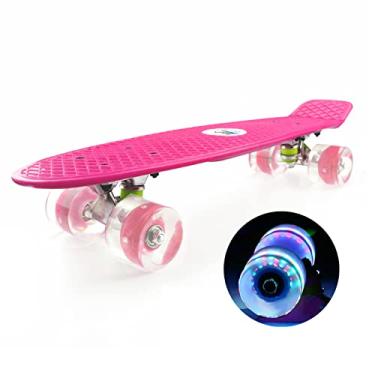 Imagem de Skate com Rodas LED Coloridas Piscantes para Crianças Meninos e Meninas