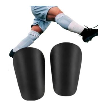 Imagem de Mini Caneleiras de Futebol 1 Par, Leves Resistentes ao Desgaste com Absorção de Impacto, Ideal para Treinamento Infantil Juvenil Tamanho (Preto M)