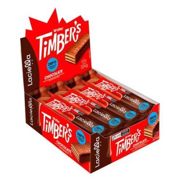Imagem de Wafer Chocolate ao Leite Zero Açúcar Timbers c/12