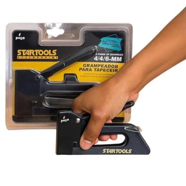 Imagem de Grampeador Para Tapeceiro com 100 Grampos, 8mm, Preto