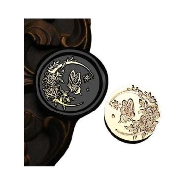 Imagem de Carimbo De Cera Retrô Borboleta Cigarra Para Scrapbook DIY, Envelopes,