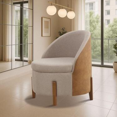 Imagem de Poltrona Luxo Redonda Rubi Compose Sala, Quarto Recepçao