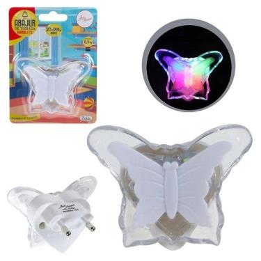Imagem de Mini Abajur De Tomada Infantil Borboleta Led - Art House