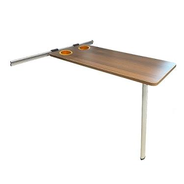 Imagem de Mesa dobrável montada na parede, mesa de jantar, mesa de parede dobrável, para motorhome, escritório em casa, piquenique de acampamento ao ar livre, mesa multifuncional